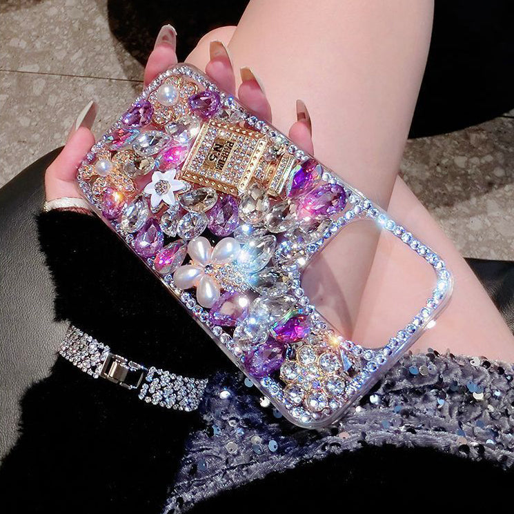 Luxury Rhinestone Diamond Perfume Bow-knot iPhone Case