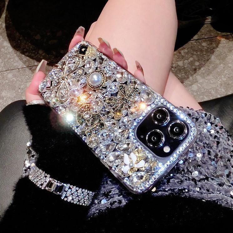 Luxury Rhinestone Diamond Perfume Bow-knot iPhone Case
