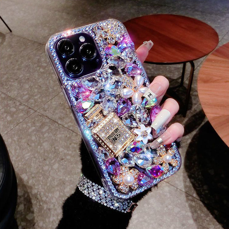 Luxury Rhinestone Diamond Perfume Bow-knot iPhone Case