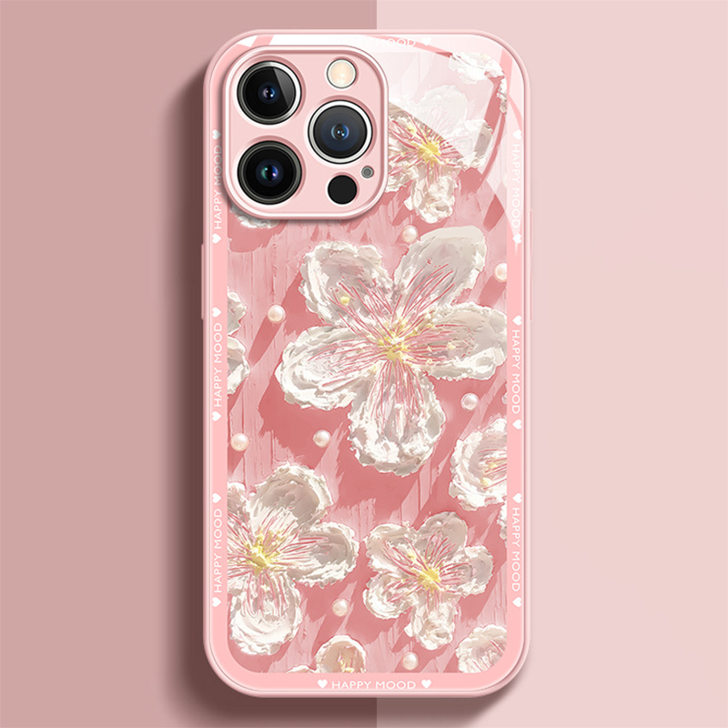Ins Hot Oil Painting Flower iPhone Case