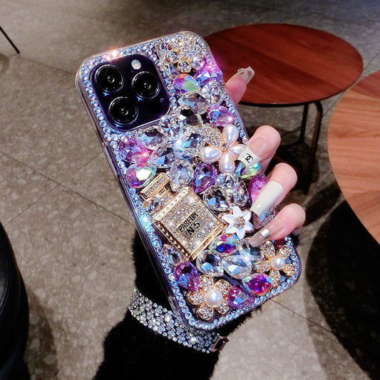 Luxury Rhinestone Diamond Perfume Bow-knot iPhone Case
