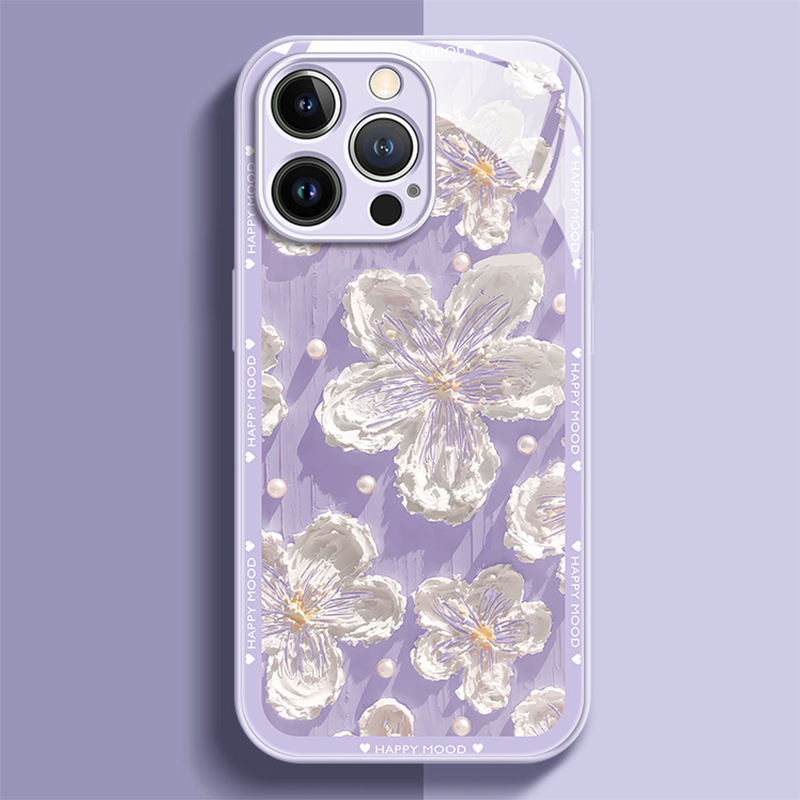 Ins Hot Oil Painting Flower iPhone Case