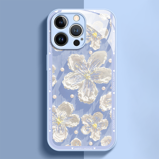 Ins Hot Oil Painting Flower iPhone Case