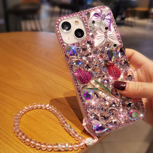 Luxury Rhinestone Diamond Flower iPhone Case