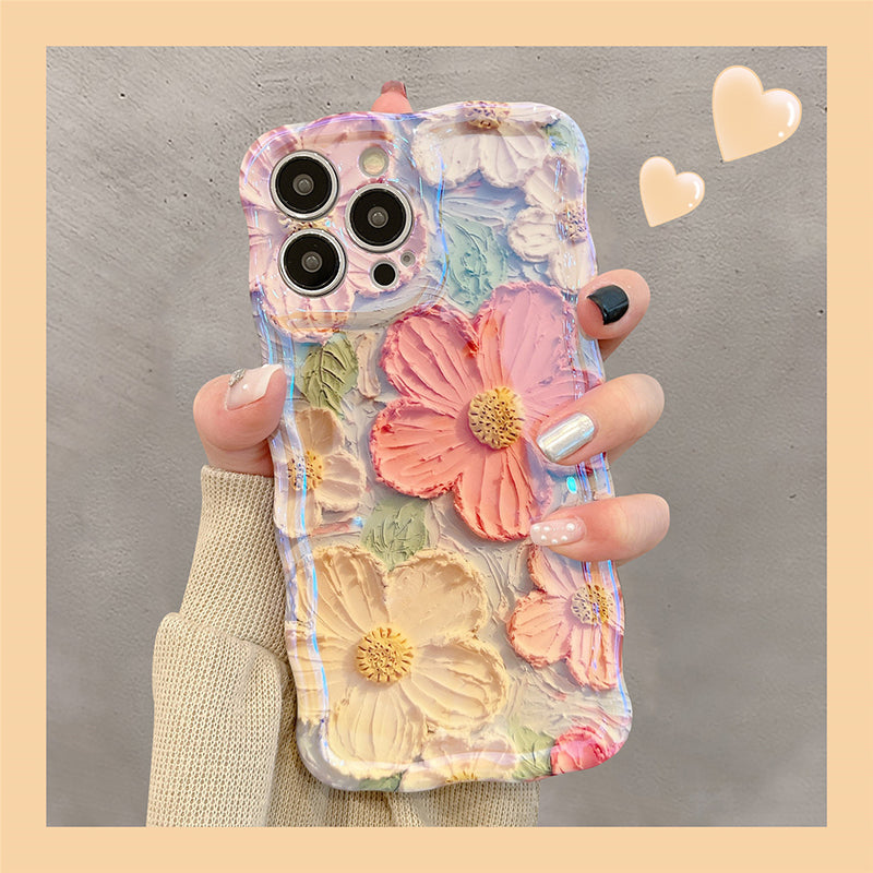 French Retro Oil Painting Flower iPhone Cases